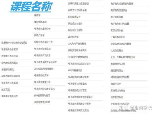 电子商务专业摄影课程表